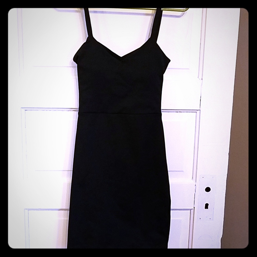 Fabletics Black Spaghetti-Strap Mini Dress